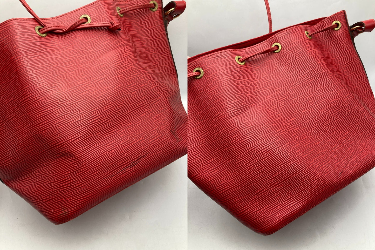 LOUIS VUITTON ルイヴィトン エピ プチ・ノエ 巾着 ショルダーバッグ カスティアンレッド M44107 中古 D4