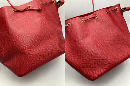 LOUIS VUITTON ルイヴィトン エピ プチ・ノエ 巾着 ショルダーバッグ カスティアンレッド M44107 中古 D4