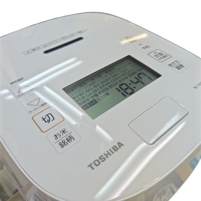 TOSHIBA 東芝 5.5合 真空圧力IHジャー炊飯器 炎匠炊き RC-10VST-W 中古 H４