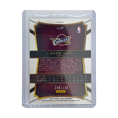 PANINI NBAカード SELECT PRIZM LEBRON JAMES CAVALIERS 149/149 #47 中古 IT1