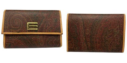 ETRO エトロ 二つ折り 財布 レディース ペイズリー柄 コンパクト 札入れ 小銭入れ 中古 W４