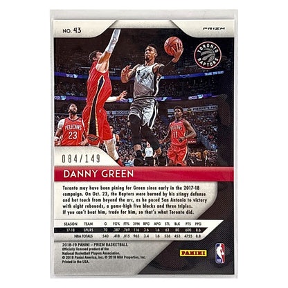 PANINI NBAカード PRIZM DANNY GREEN TORONTO RAPTORS /149 #43 中古 IT1