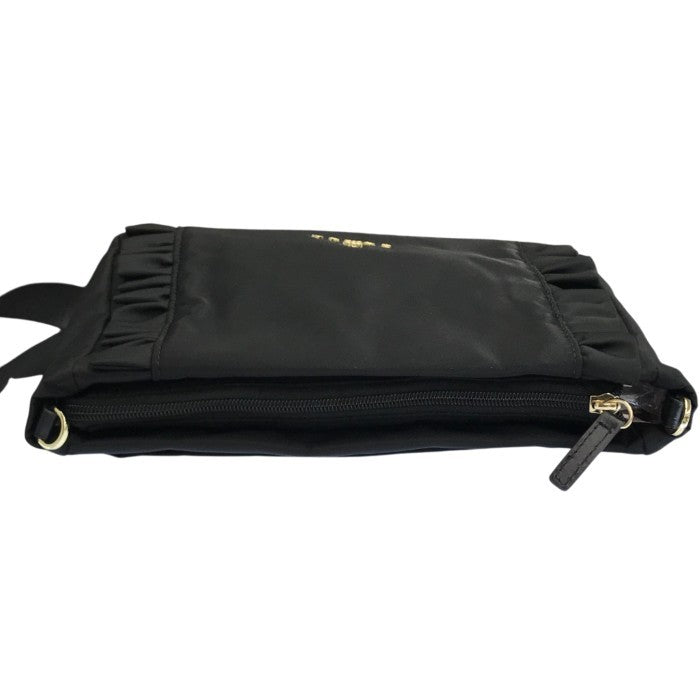 TOCCA トッカ TRIM WAVES POCHETTE ショルダーバッグ レディース フリル 斜め掛け 軽量 ポシェット ブラック 中古 T1
