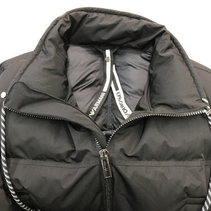 EMPORIO ARMANI エンポリオアルマーニ ダウンコート メンズ 冬 ロング丈 サイドジップ スタンドカラー 防寒 ブラック 50  6L1L90 1NNFZ 中古 T1