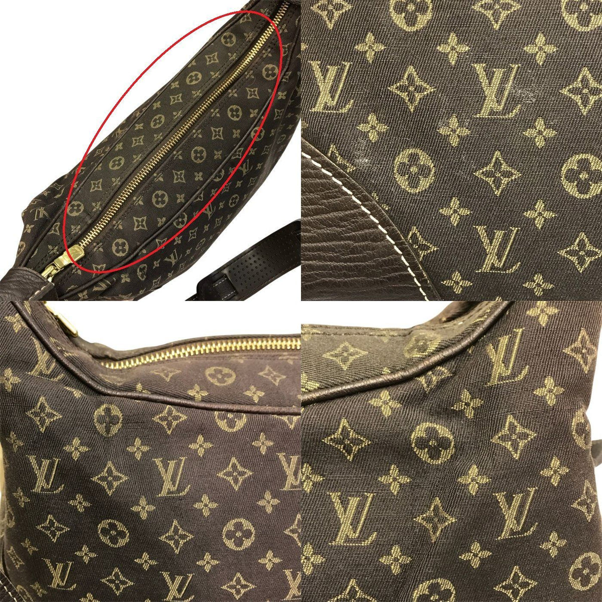 LOUIS VUITTON ルイヴィトン モノグラム ミニラン ブローニュ ショルダーバッグ レディース 肩掛け セミショルダー ブラウン M95225 中古 T1