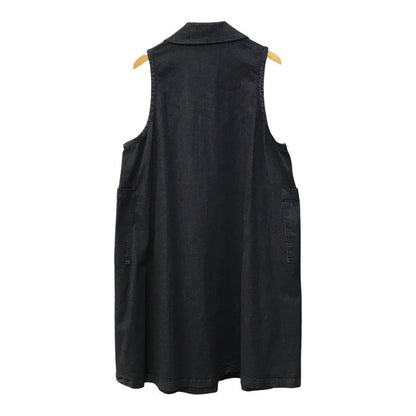 Y's for Iiviing ワイズフォーリビング ジャンパースカート レディース コットン デニム ノースリーブ ワンピース ブラックデニム 中古 T1