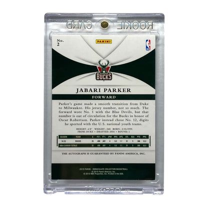 PANINI NBAカード IMMACULATE COLLECTION JABARI PARKER BUCKS 13/16 #2 中古 IT2