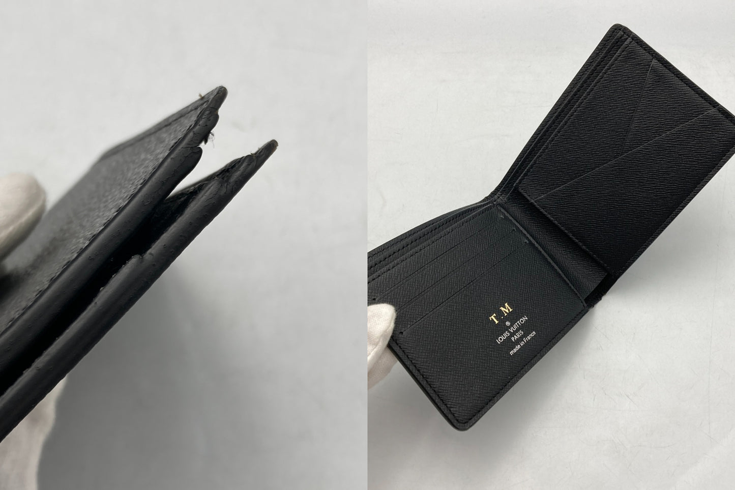 LOUIS VUITTON ルイヴィトン モノグラム・エクリプス ポルトフォイユ ミュルティプル M61695 イニシャル入り メンズ 中古 D4
