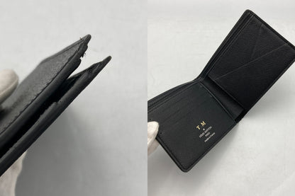 LOUIS VUITTON ルイヴィトン モノグラム・エクリプス ポルトフォイユ ミュルティプル M61695 イニシャル入り メンズ 中古 D4