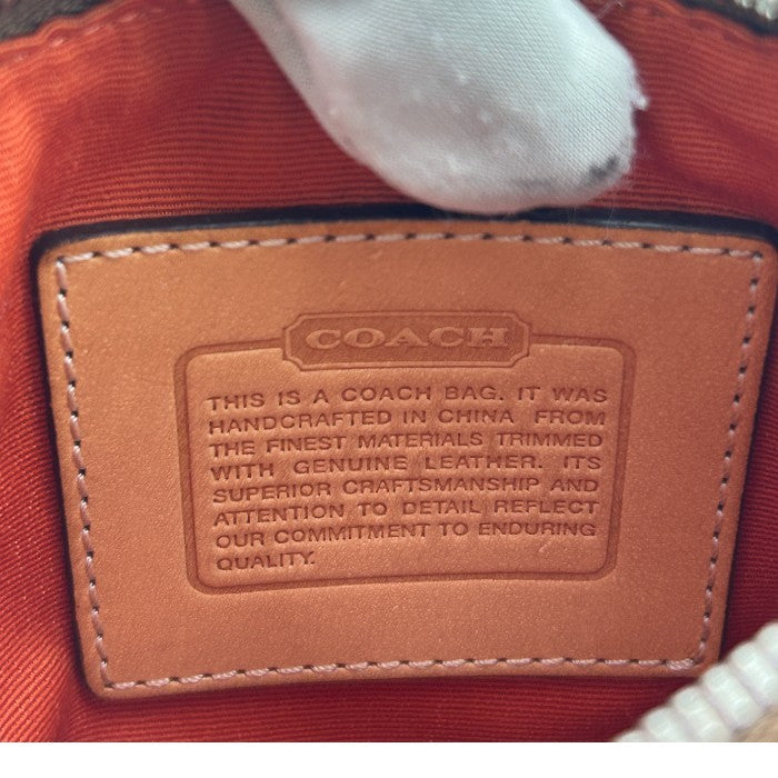 COACH コーチ シグネチャー ショルダーバッグ 鞄 ブランド ミニ コンパクト 小さめ レディース 中古 W４