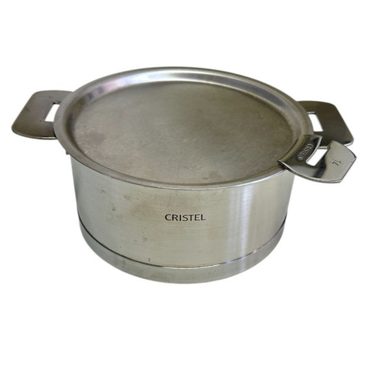 CRISTEL クリステル グラフィット 両手鍋深型 14cm C14GK 調理器具 鍋 キッチン用品 ステンレス 中古 W1