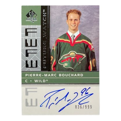 UPPER DECK NHLカード SP AUTHENTIC PIERRE-MARC BOUCHARD MINNESOTA WILD /999 #198 中古 IT2