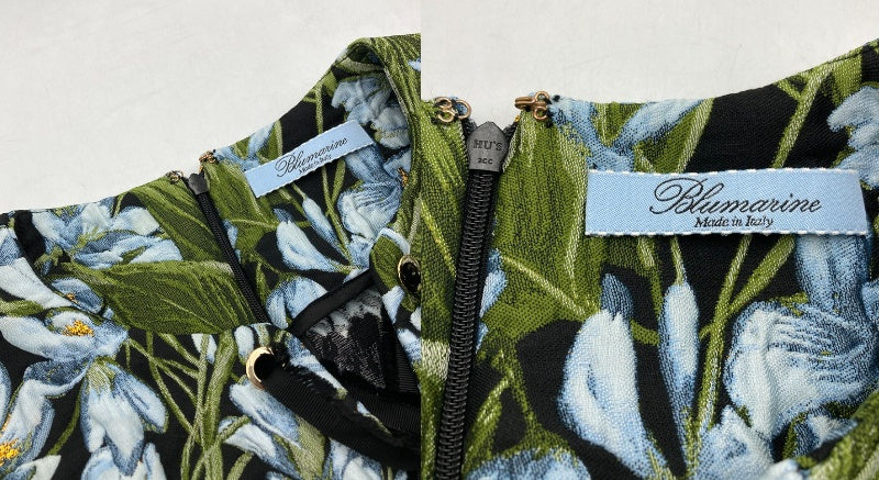 Blumarine ブルマリン 花柄 フレアスリーブ ワンピース サイズ IT40 レディース 中古 D4