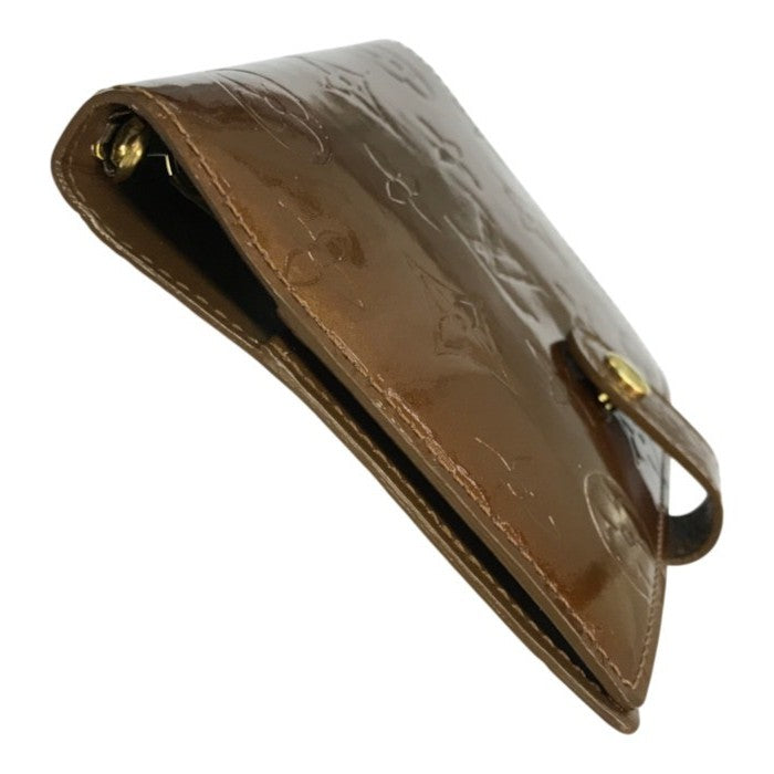 LOUIS VUITTON ルイヴィトン ヴェルニ アジェンダPM 手帳カバー ユニセックス エナメル システム手帳 ブラウン系 中古 T1