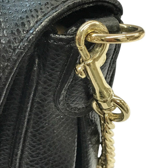 COACH コーチ ハンドバッグ レディース レザー チェーン ショルダーバッグ ゴールド金具 ブラック F34602 中古 T1
