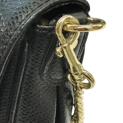 COACH コーチ ハンドバッグ レディース レザー チェーン ショルダーバッグ ゴールド金具 ブラック F34602 中古 T1