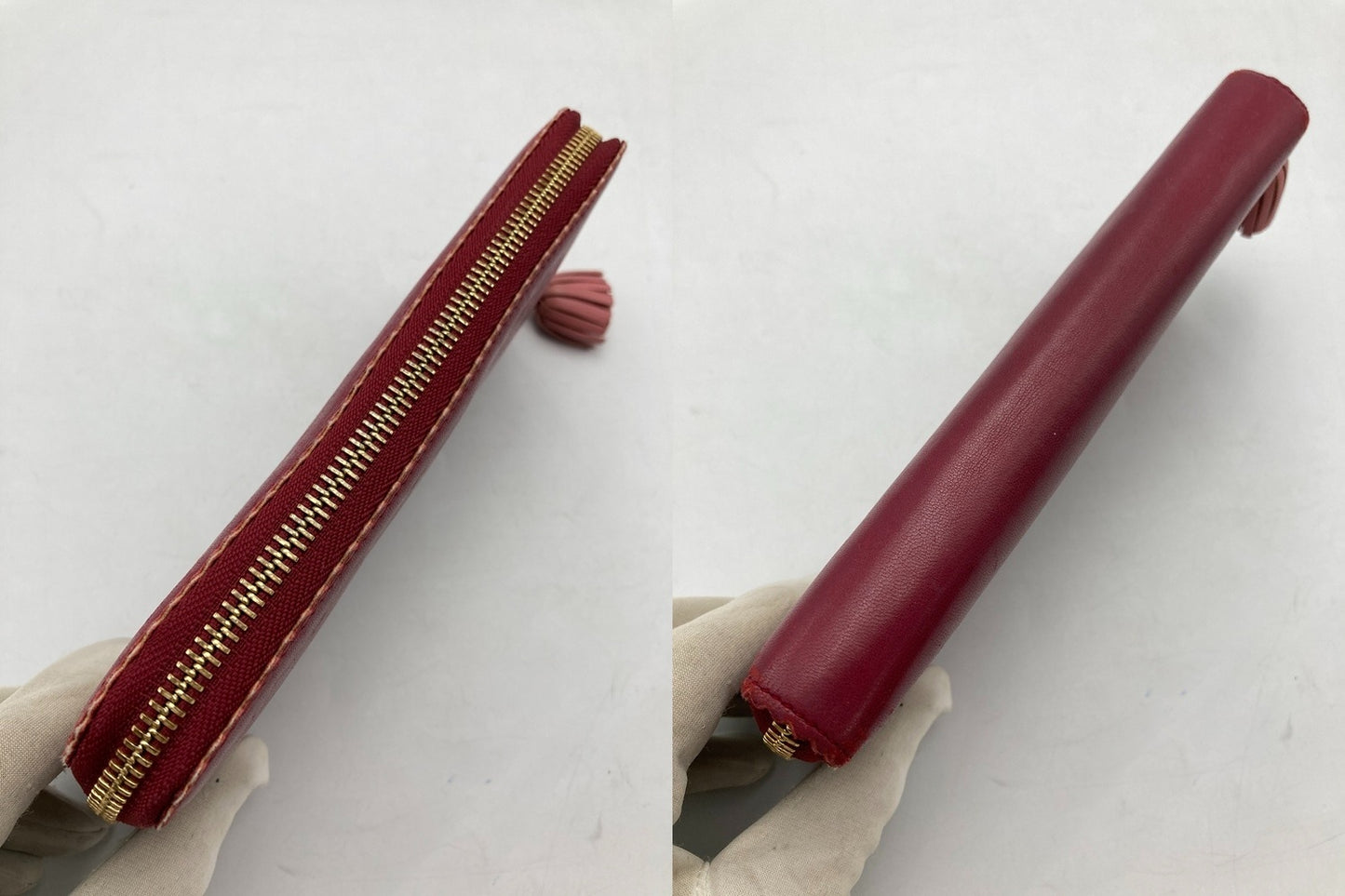 LOEWE ロエベ レザー ラウンドファスナー長財布 レディース 中古 D4