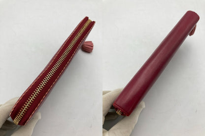 LOEWE ロエベ レザー ラウンドファスナー長財布 レディース 中古 D4