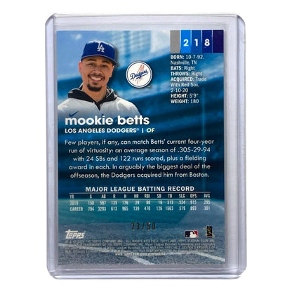 TOPPS MLBカード STADIUM CLUB MOOKIE BETTS DODGERS 23/50 #218 中古 IT2