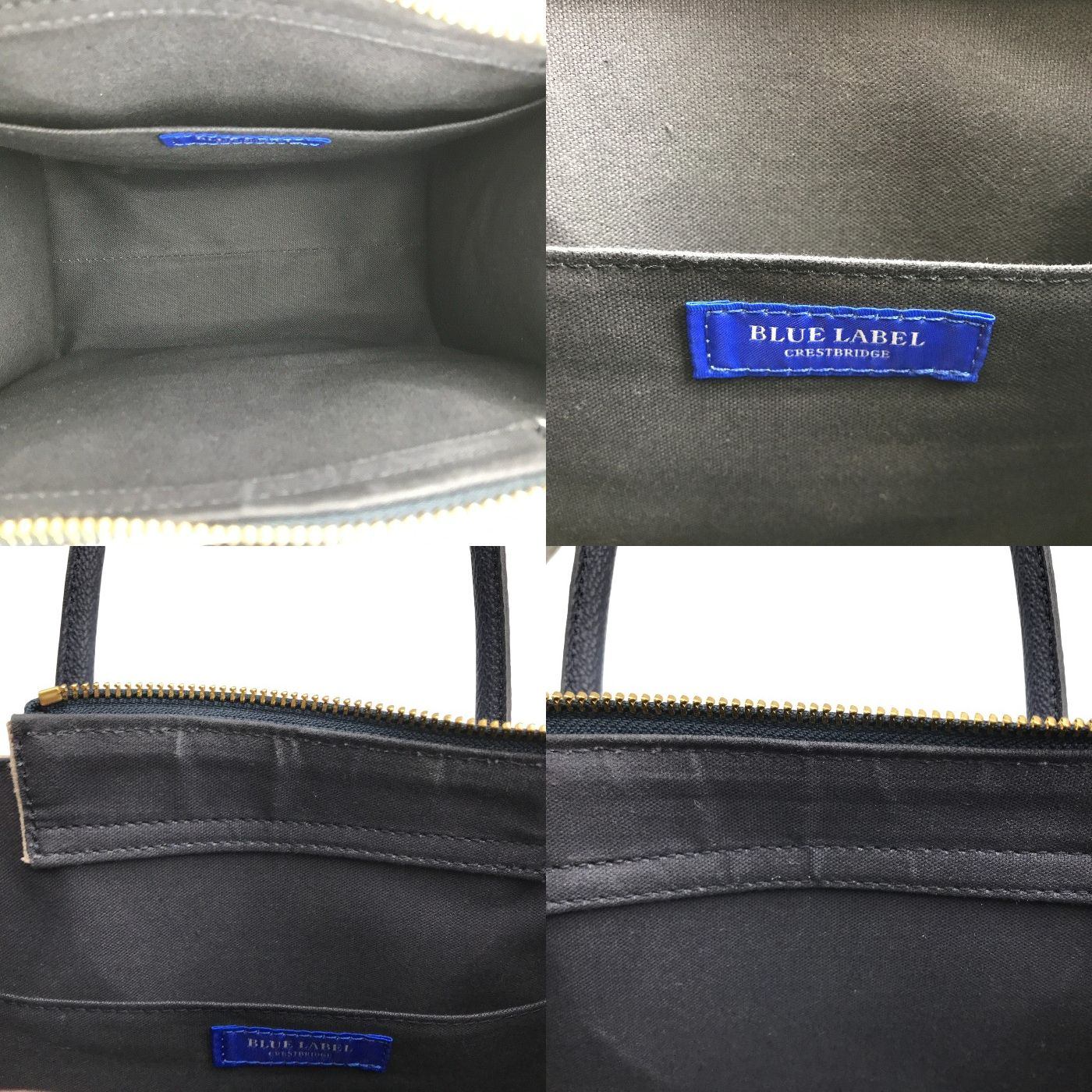 ブルーレーベル クレストブリッジ ハンドバッグ レディース 2way ショルダー チェック柄 布地 コンパクト ベージュ/レッド/ネイビー 中古 T1