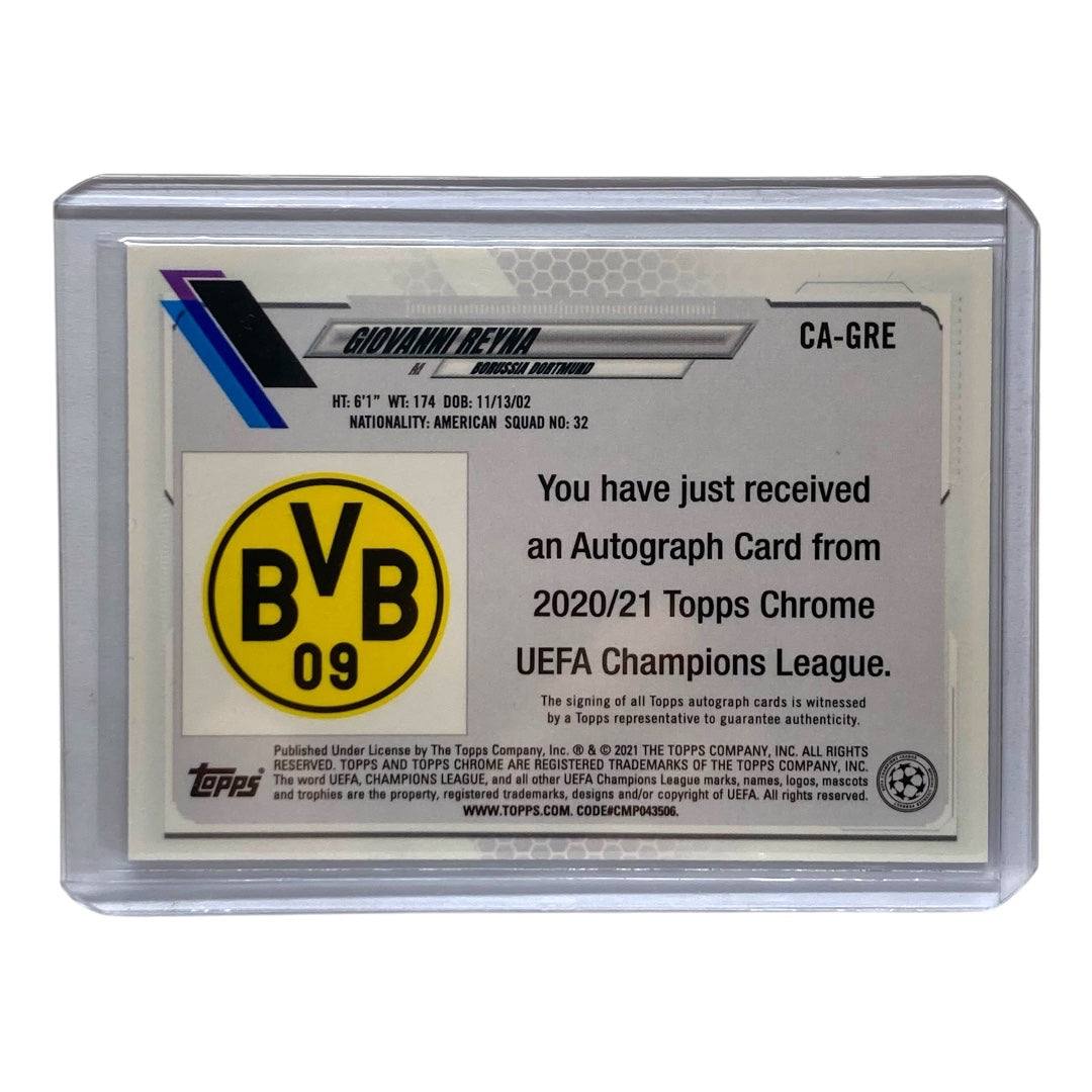 TOPPS サッカーカード CHROME GIOVANNI REYNA DORTMUND #CA-GRE 中古 IT2