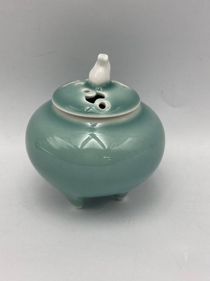 有田焼 深川青磁 1号香炉 3781-340 中古 D4