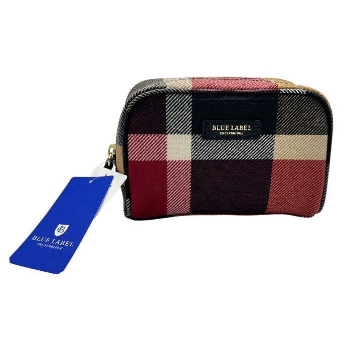 未使用品 BLUE LABEL CRESTBRIDGE ブルーレーベル クレストブリッジ ポーチ レディース チェック 小物入れ かわいい 55215-421-16 中古 W４