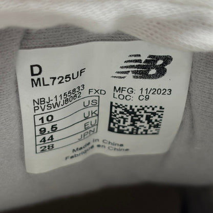 New Balance ニューバランス ML725UF スニーカー 28cm 靴 シューズ メンズ ホワイト グレー 中古 W４