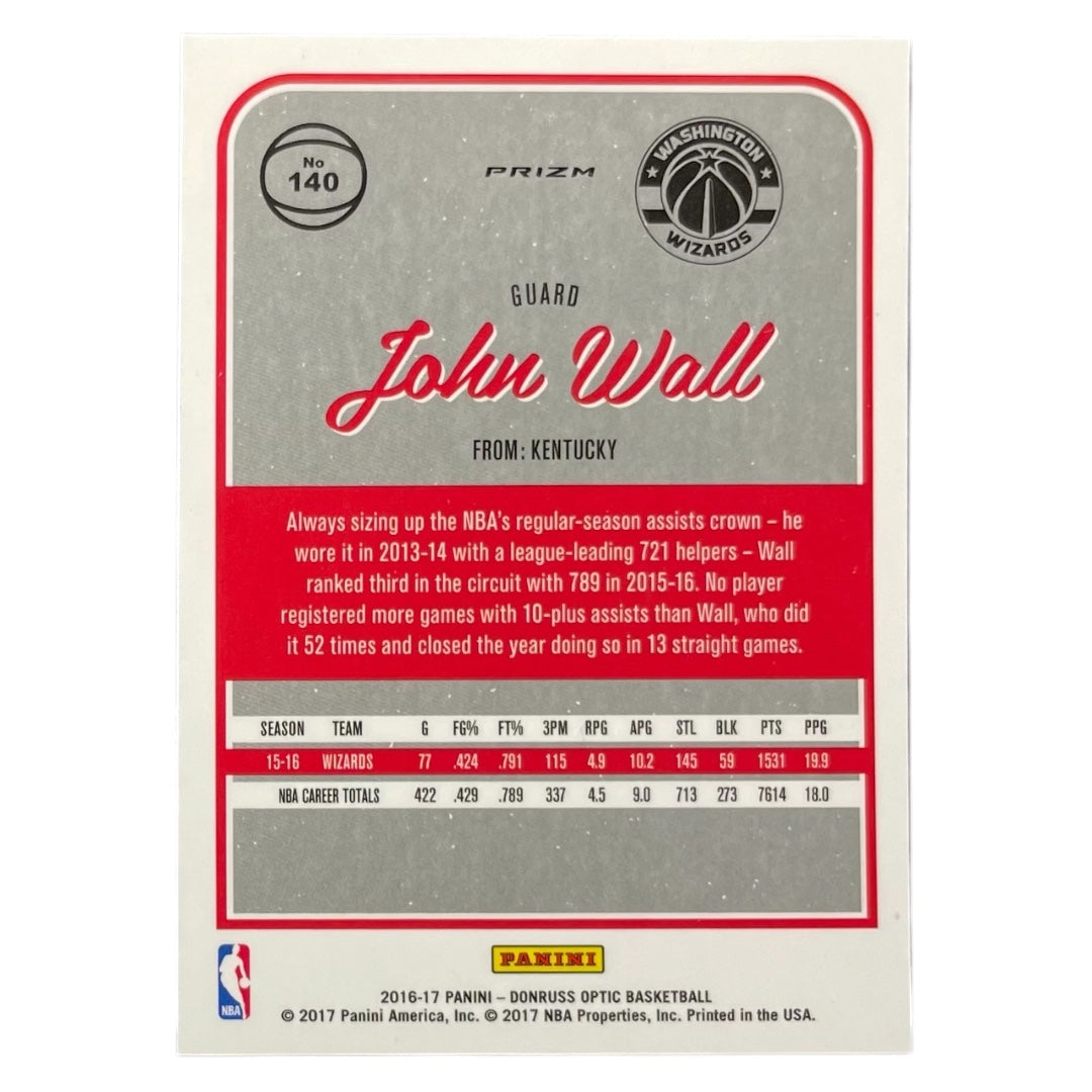 PANINI NBAカード DONRUSS OPTIC PRIZM JOHN WALL WASHINGTON WIZARDS #140 中古 IT2