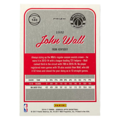 PANINI NBAカード DONRUSS OPTIC PRIZM JOHN WALL WASHINGTON WIZARDS #140 中古 IT2