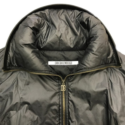 DIRK BIKKEMBERGS ダークビッケンバーグ ジャケット メンズ ナイロン 襟レザー ブラック 48サイズ 中古 T1
