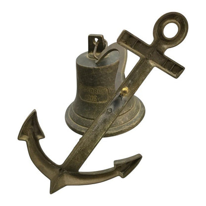SK GOBEN 1916 ドアベル 真鍮 錨 イカリ アンティーク 呼び鈴 中古 T1
