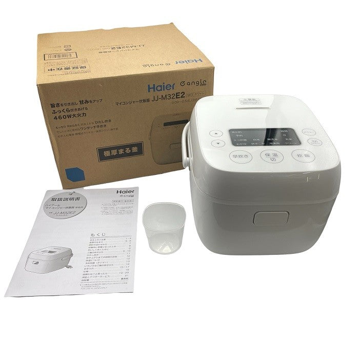 Haier ハイアール 3合 マイコンジャー炊飯器 JJ-M32E2(W) キッチン家電 調理家電 厚窯 中古 R4