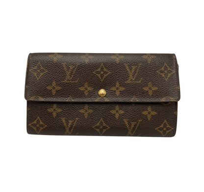 LOUIS VUITTON ルイヴィトン モノグラム ポシェットポルトモネクレディ 長財布 M61725 中古 D4