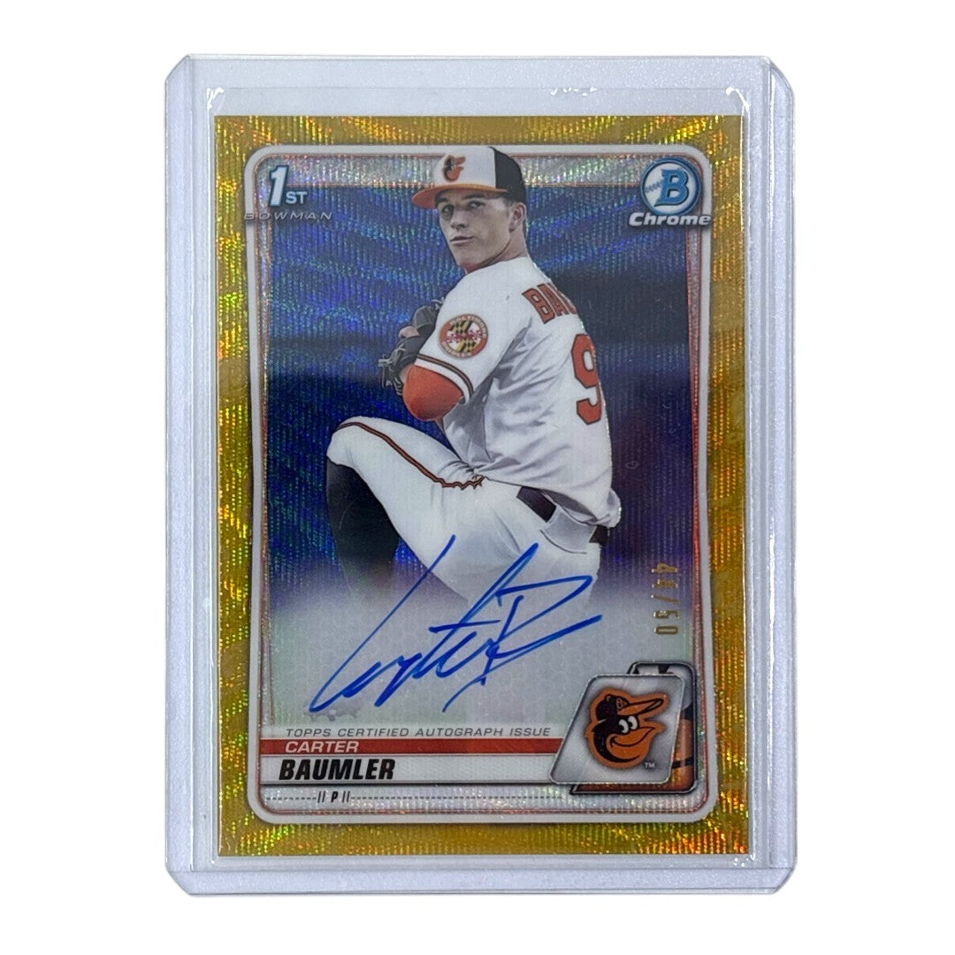 TOPPS MLBカード BOWMAN CHROME 1ST CARTER BAUMLER BALTIMORE ORIOLES /50 #CDA-CB 中古 IT1