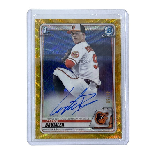 TOPPS MLBカード BOWMAN CHROME 1ST CARTER BAUMLER BALTIMORE ORIOLES /50 #CDA-CB 中古 IT1