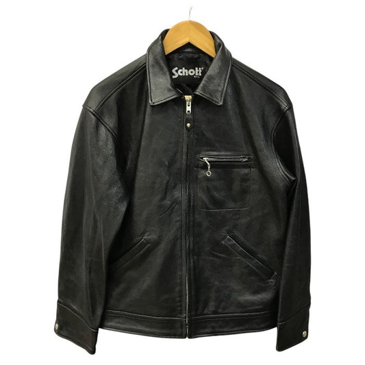 Schott ショット トラッカージャケット メンズ ラムレザー シングル 羊革 ブラック Sサイズ 3121034 中古 T1