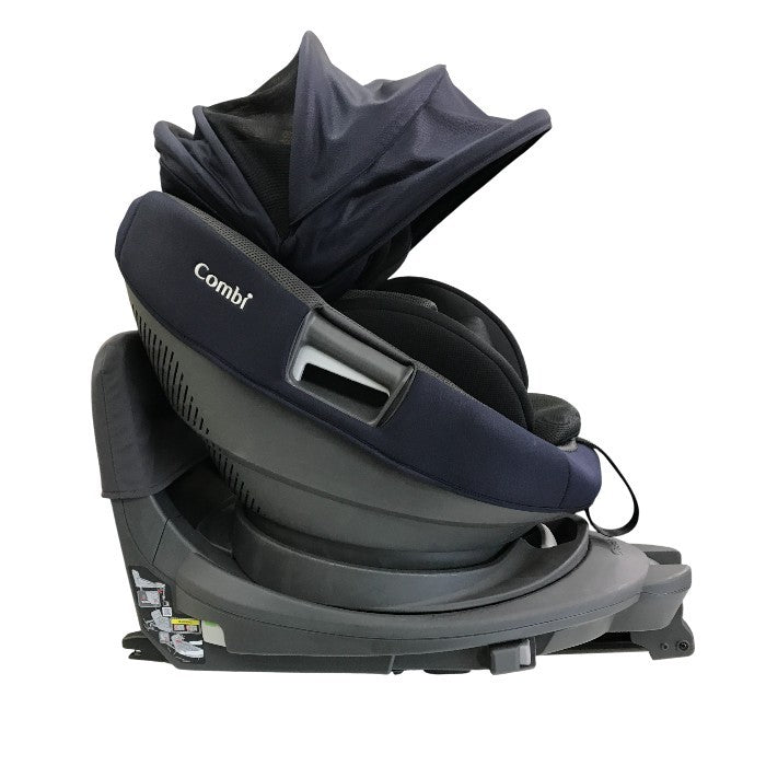 Combi コンビ ホワイトレーベル THE S ISOFIX エッグショック ロッタ チャイルドシート R129適合 360°回転 ウォッシャブル オリゴーリオネイビー ZC-690 中古 T1