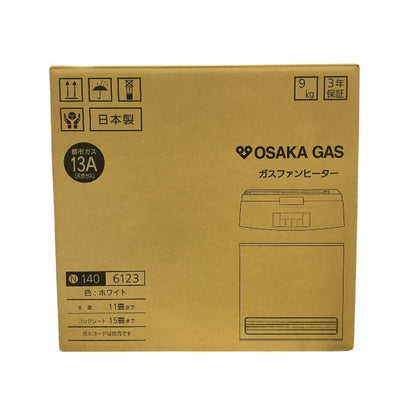 大阪ガス ガスファンヒーター ホワイト 都市ガス用 12A/13A エコモード スポット暖房 140-6123 中古 T1