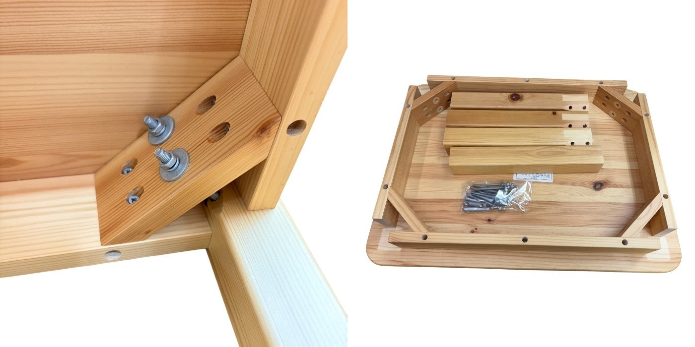 無印良品 パイン材 子供用 ローテーブル 2個 セット 家具 インテリア キッズ 子供 小さめ 木製 中古 W４