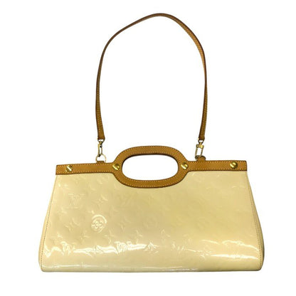 LOUIS VUITTON ルイヴィトン ヴェルニ ロクスバリードライブ ハンドバッグ レディース エナメル 2way ワンショルダー ペルル M91374 中古 T1