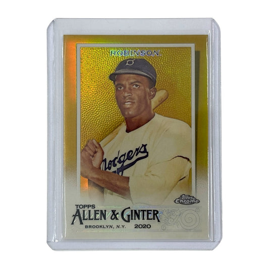 TOPPS MLBカード CHROME ALLEN & GINTER JACKIE ROBINSON BROOKLYN DODGERS 12/50 #42 中古 IT1