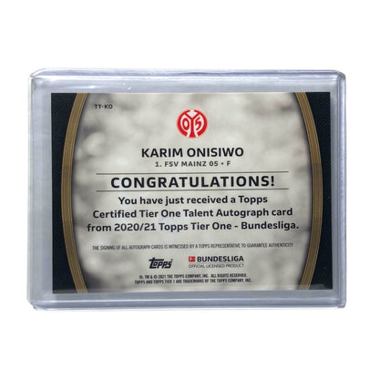 TOPPS サッカーカード TIER 1 KARIM ONISIWO MAINZ 05 /100 #TT-KO 中古 IT2