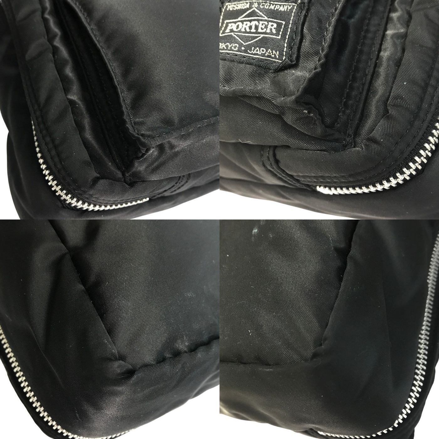 PORTER ポーター タンカー ショルダーバッグ(S) メンズ ナイロン 斜め掛け クリアポケット ブラック 622-06963 中古 T1