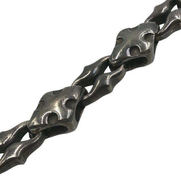 WOLF MAN B.R.S ウルフマンブラザーズ ブレスレット メンズ シルバー925 チェーン BRS ウルフヘッド 重厚 20cm 中古 T1