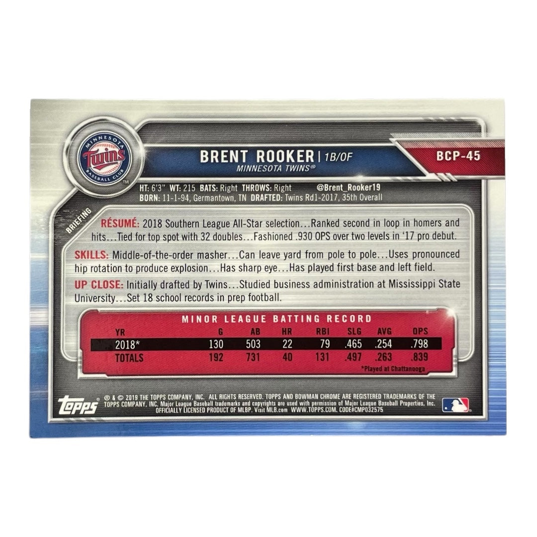 TOPPS MLBカード BOWMAN CHROME BRENT ROOKER MINNESOTA TWINS /150 #BCP-45 中古 IT2