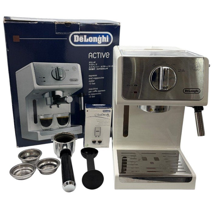 DeLonghi デロンギ エスプレッソ・カプチーノメーカー ECP3220J-W コーヒーメーカー 家電製品  コーヒー 中古 W４