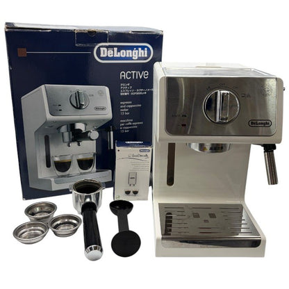 DeLonghi デロンギ エスプレッソ・カプチーノメーカー ECP3220J-W コーヒーメーカー 家電製品  コーヒー 中古 W４