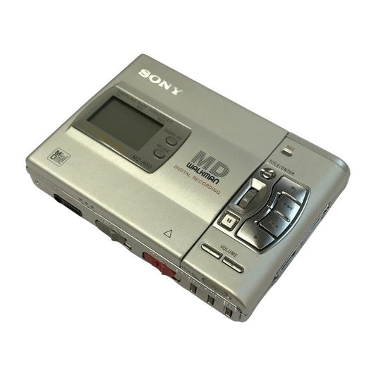 SONY ソニー ポータブルMDレコーダー シルバー 録音/再生兼用機 録再 MDウォークマン プレーヤー MZ-R50-S 中古 T1