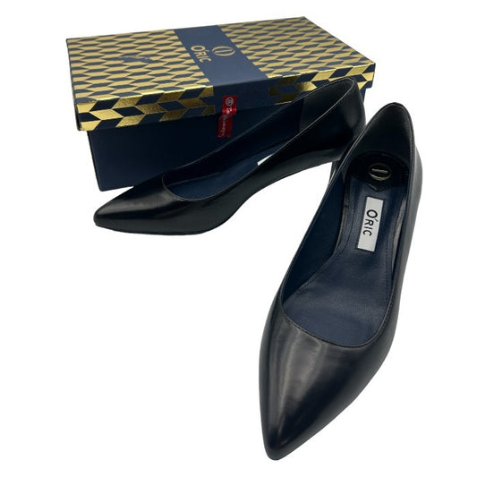 O'RIC オーリック CANDIE レディース パンプス  35 1/2 (約22.5cm) 410-31821 ポインテッドトゥ 靴 シューズ ヒール ブラック レザー 中古 W４